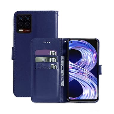 Lompakkokotelo 3-kortti Realme 8  - tumma