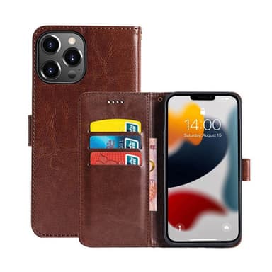 Apple iPhone 13 Pro Lompakkokotelo 3-kortti  - ruskea