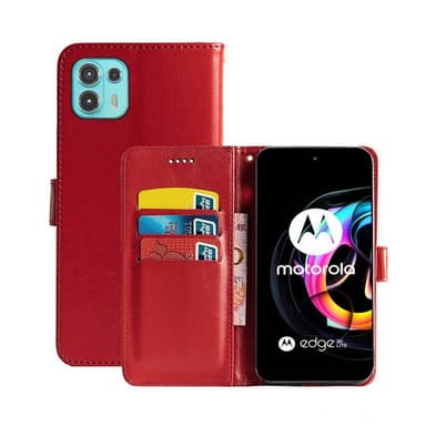 Lompakkokotelo 3-kortti Motorola Edge 20 Lite  - punainen