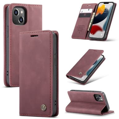 CaseMe Smart FlipCase Apple iPhone 13  - viininpunainen