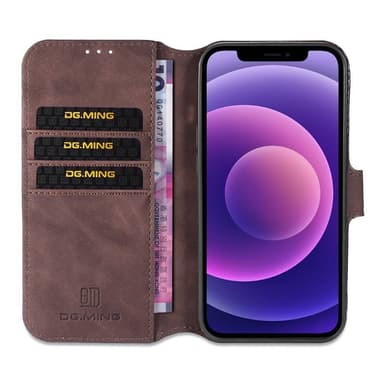 DG-Ming Lompakkokotelo 3-kortti Apple iPhone 13 mini  - kahvi