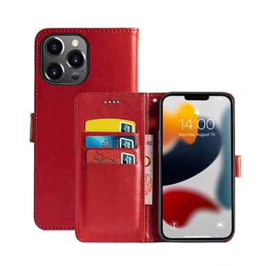 Apple iPhone 13 Pro Max Lompakkokotelo 3-kortti  - punainen