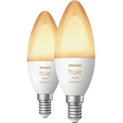 Philips Hue White Ambiance LED lamppu E14 (2 kpl)