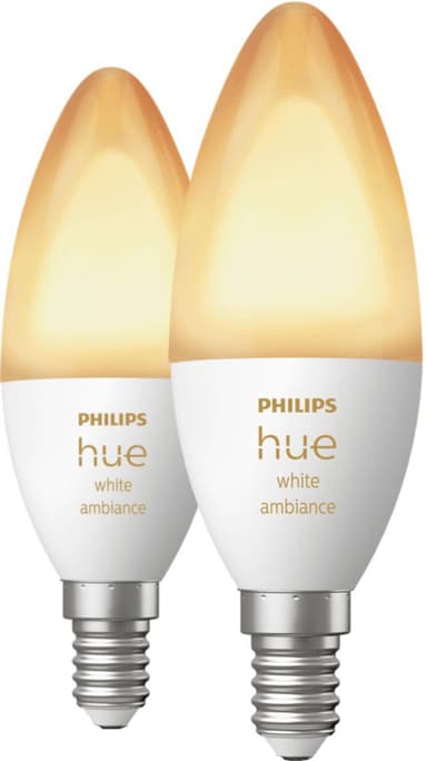 Philips Hue White Ambiance LED lamppu E14 (2 kpl)