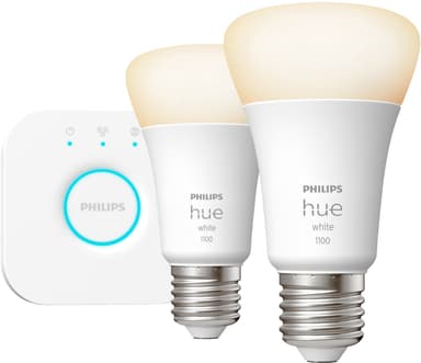 Philips Hue W 9,5W A60 E27 (2 kpl) -aloituspakkaus