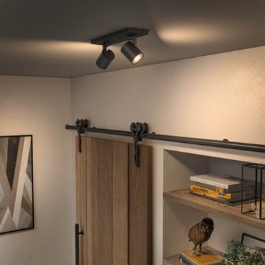 Philips Hue Runner spottivalo 2x5W 230V (musta)