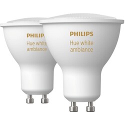 Philips Hue White Ambiance LED lamppu GU10 (2 kpl)