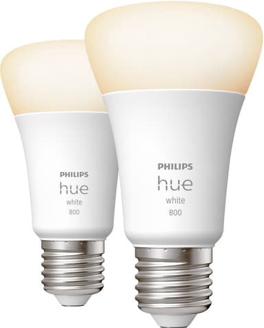 Philips Hue W 9W A60 lamppu E27 (2 kpl)