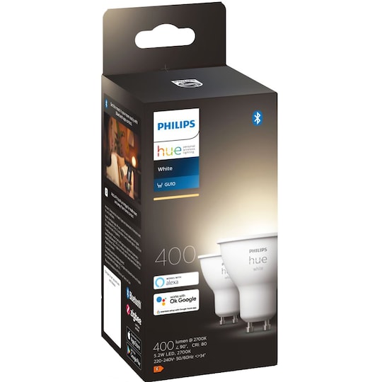 Philips Hue W 5,2W lamppu GU10 (2 kpl)
