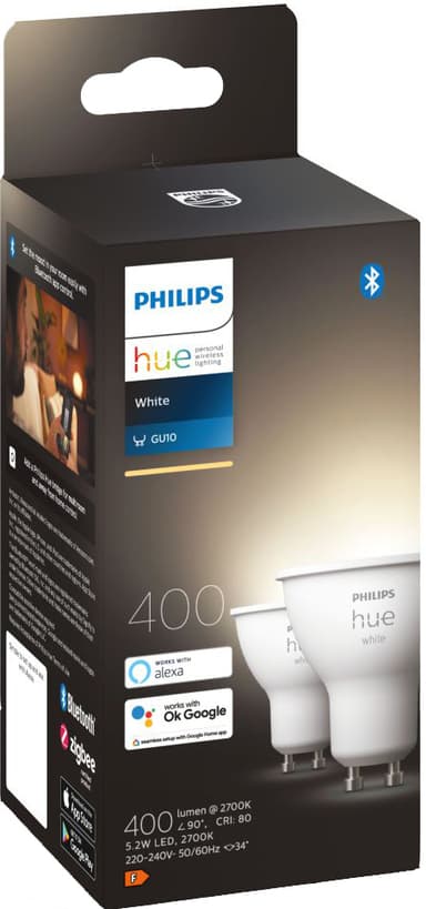 Philips Hue W 5,2W lamppu GU10 (2 kpl)