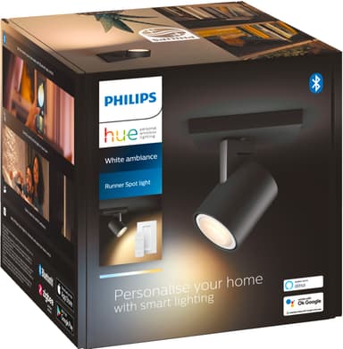 Philips Hue Runner spottivalo 5W 230V (musta)