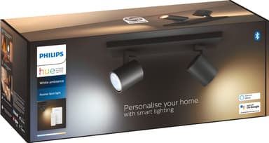 Philips Hue Runner spottivalo 2x5W 230V (musta)