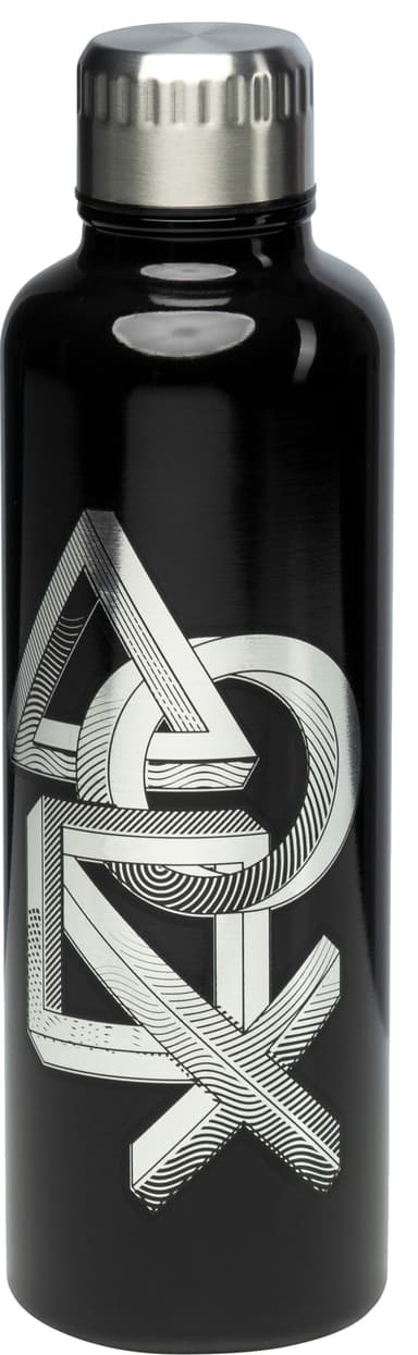 Play PlayStation Metal Water Bottle 480ml pullo (musta)