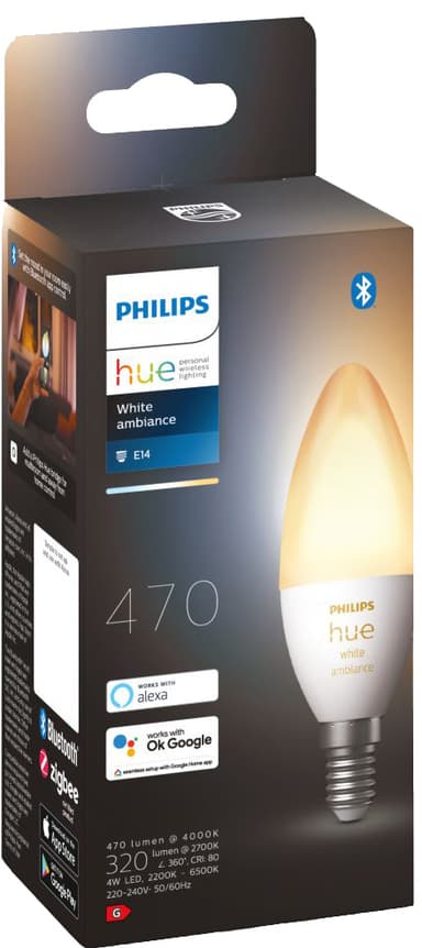 Philips Hue WA 4W B39 lamppu E14 (1 kpl)