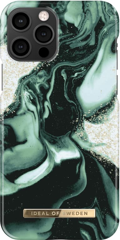 iDeal of Sweden iPhone 12/12 Pro suojakuori (Golden Olive Marble)