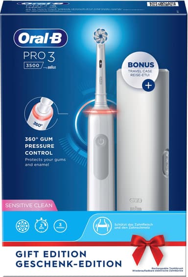 Oral-B Pro3 3500 White TC sähköhammasharja 289562 (valkoinen)