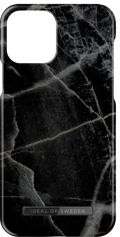 iDeal of Sweden iPhone 13 Pro suojakuori (Black Thunder Marble)