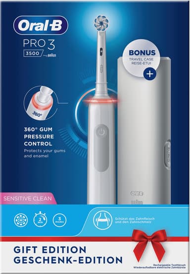 Oral-B Pro3 3500 White TC sähköhammasharja 289562 (valkoinen)