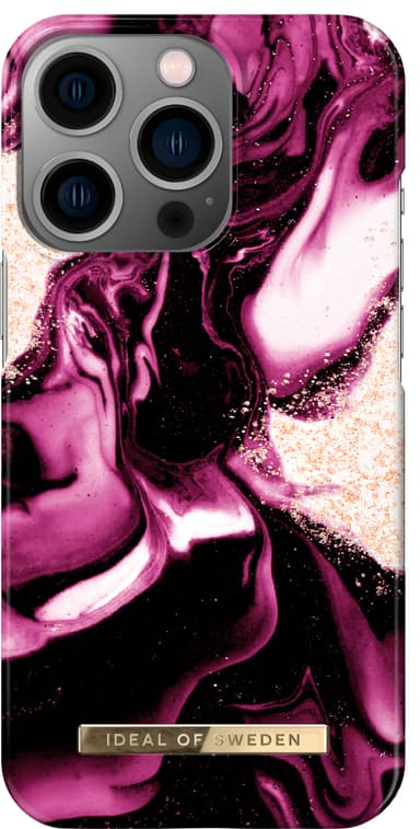 iDeal of Sweden iPhone 13 Pro suojakuori (Golden Ruby Marble)