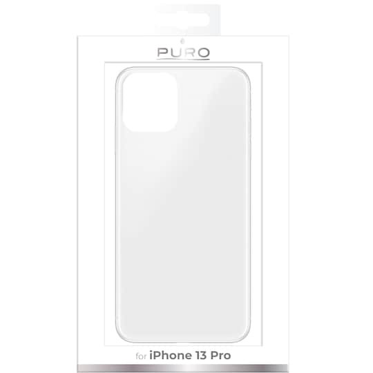 Puro 0.3 Nude iPhone 13 Pro suojakuori (läpinäkyvä)