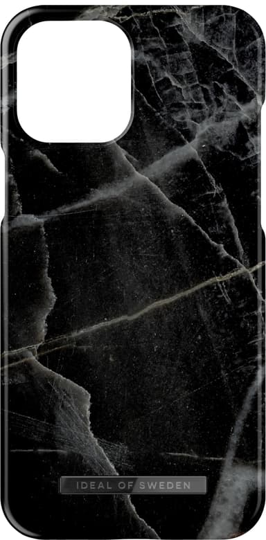 iDeal of Sweden iPhone 13 Pro Max suojakuori (Black Thunder Marble)
