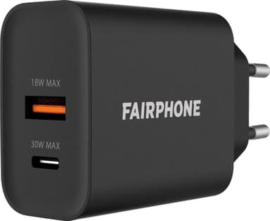 Fairphone laturi 18 W + 30 W (musta)