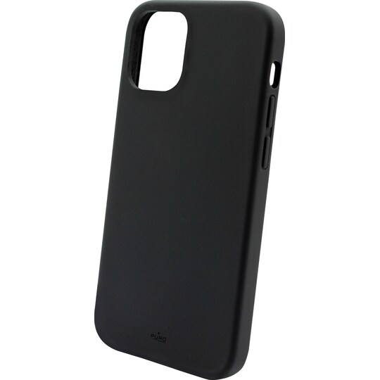Puro Icon iPhone 13 silikoninen suojakuori (musta)