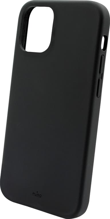 Puro Icon iPhone 13 silikoninen suojakuori (musta)