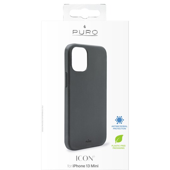 Puro Icon iPhone 13 mini silikoninen suojakuori (musta)