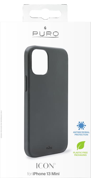 Puro Icon iPhone 13 mini silikoninen suojakuori (musta)