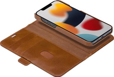Dbramante1928 Lynge iPhone 13 lompakkokotelo (keltaruskea)