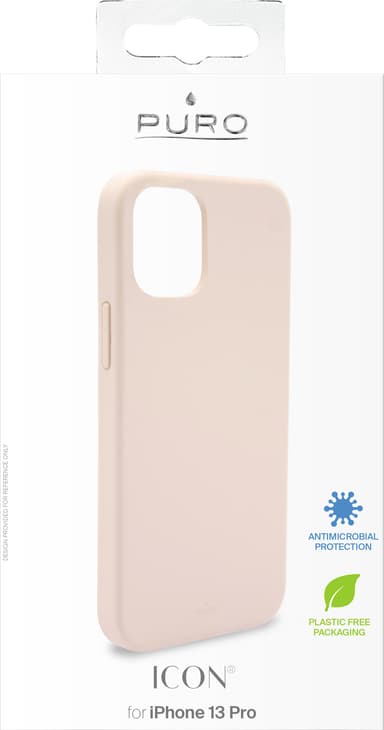 Puro Icon iPhone 13 Pro silikoninen suojakuori (ruusu)