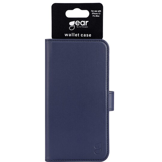 Gear iPhone 13 Pro Max Wallet lompakkokotelo (sininen)