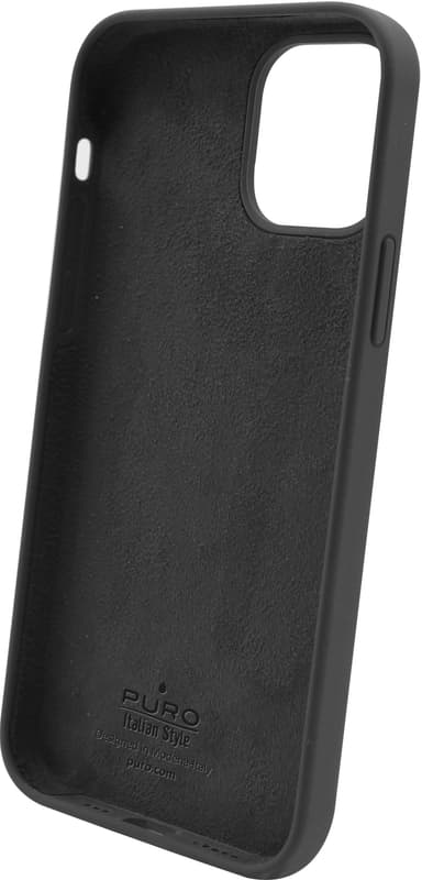 Puro Icon iPhone 13 silikoninen suojakuori (musta)
