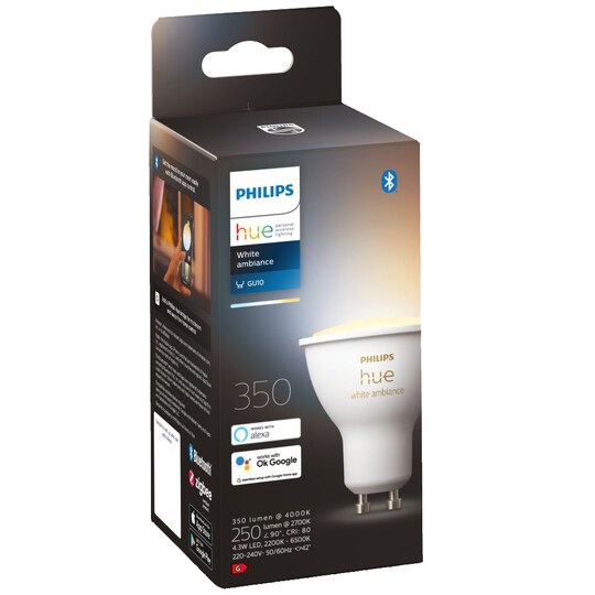 Philips Hue White Ambiance LED lamppu GU10 (1 kpl)