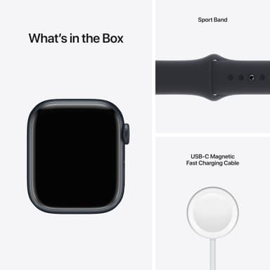 Apple Watch Series 7 41 mm GPS (yö alu. / yö urheiluranneke)