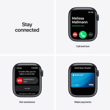 Apple Watch Series 7 41 mm GPS (yö alu. / yö urheiluranneke)