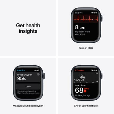 Apple Watch Series 7 41 mm GPS (yö alu. / yö urheiluranneke)