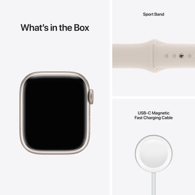 Apple Watch Series 7 41 mm GPS (tähtival. alu. / tähtival. urheilura.)