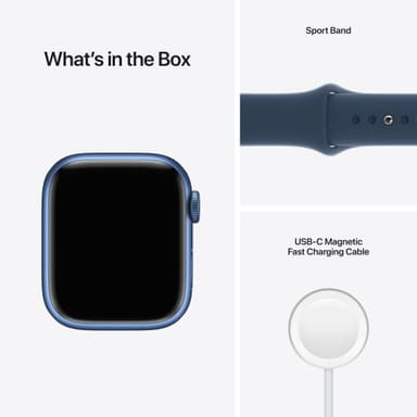 Apple Watch Series 7 41 mm GPS (sin. alu. / syvän sin. urheiluranneke)