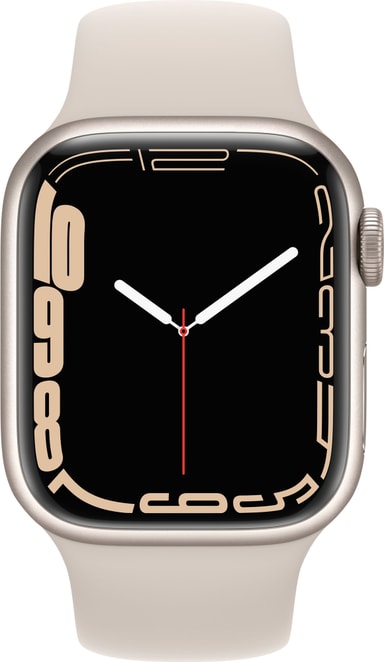 Apple Watch Series 7 41 mm GPS (tähtival. alu. / tähtival. urheilura.) -  Gigantti verkkokauppa