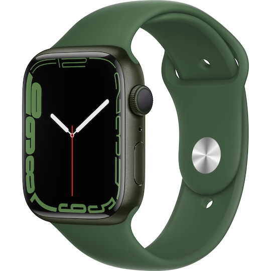 Apple Watch Series 7 45 mm GPS (vihr. alu. / apila urheiluranneke)