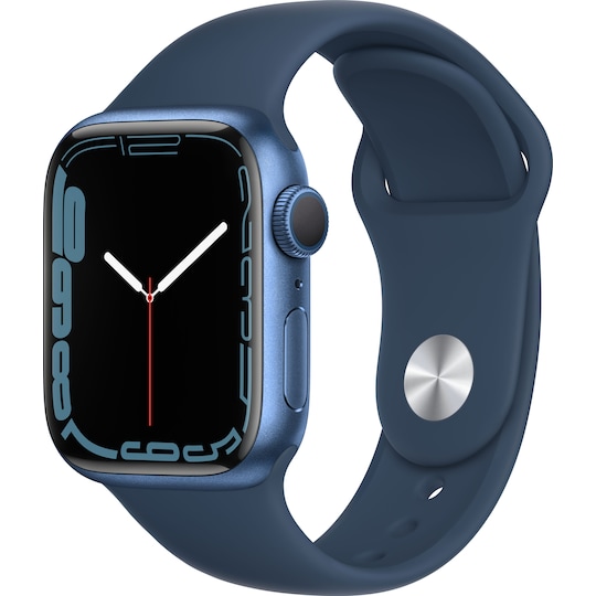 Apple Watch Series 7 41 mm GPS (sin. alu. / syvän sin. urheiluranneke)