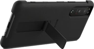 Sony Xperia 5 III Style Cover suojakuori jalustalla (musta)