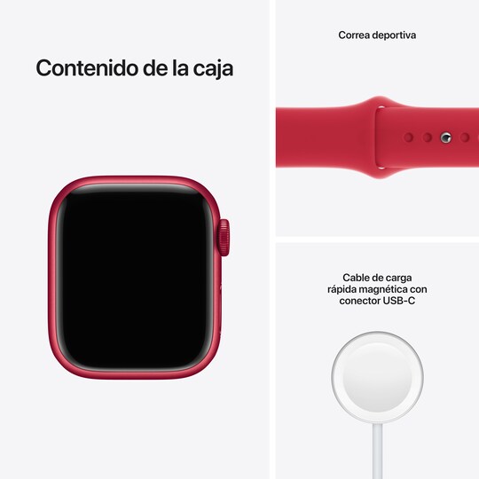 Apple Watch Series 7 45 mm GPS (pun. alu. / pun. urheiluranneke)