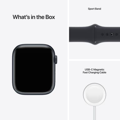 Apple Watch Series 7 45 mm eSIM (yö alu. / yö urheiluranneke)