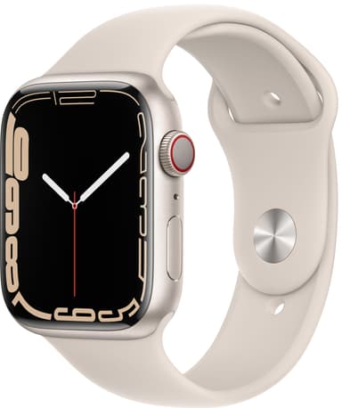 Apple Watch Series 7 45 mm eSIM (starlight alu./starlight urheilura.)