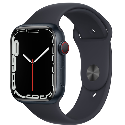 Apple Watch Series 7 45 mm eSIM (yö alu. / yö urheiluranneke)