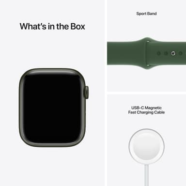 Apple Watch Series 7 45 mm eSIM (vihr. alu./apila urheiluranneke)
