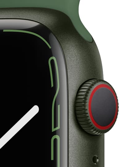 Apple Watch Series 7 45 mm eSIM (vihr. alu./apila urheiluranneke)
